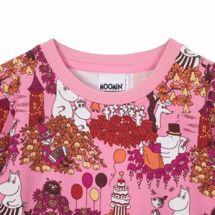Mumin Skördefest collegetröja rosa