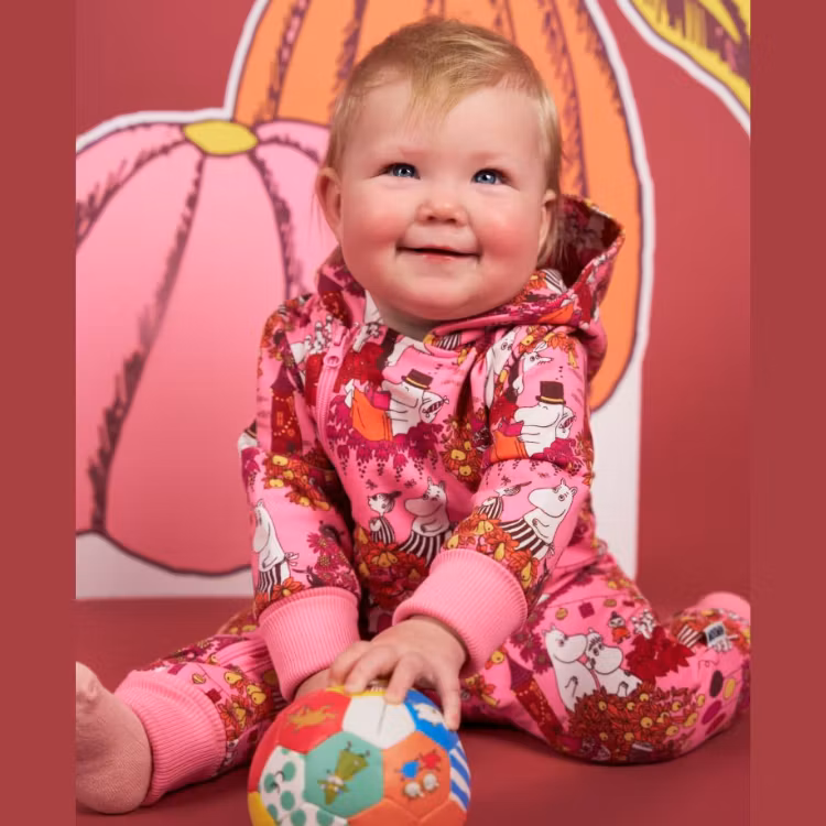Mumin Skördefest overall baby rosa