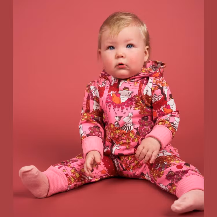 Mumin Skördefest overall baby rosa