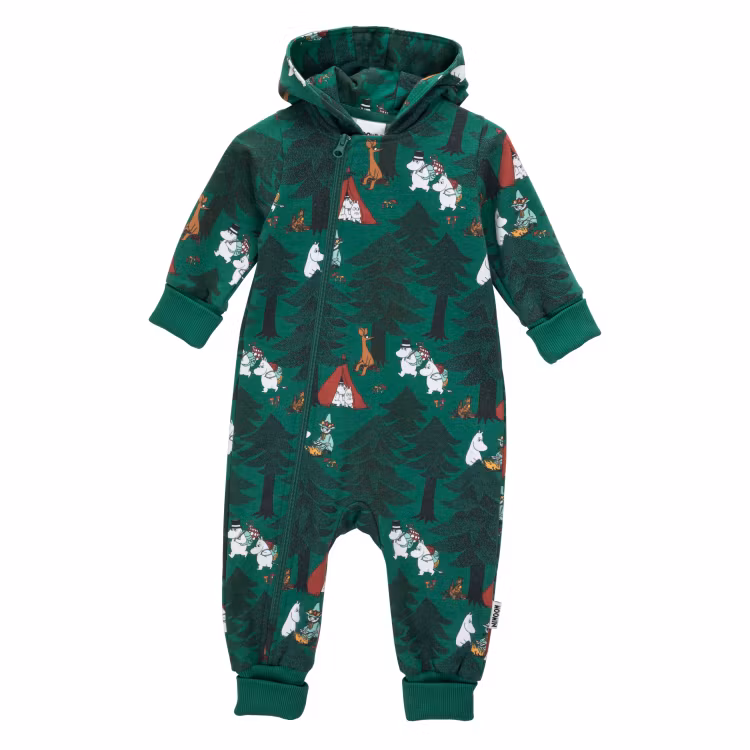 Mumin Tältliv overall baby grön