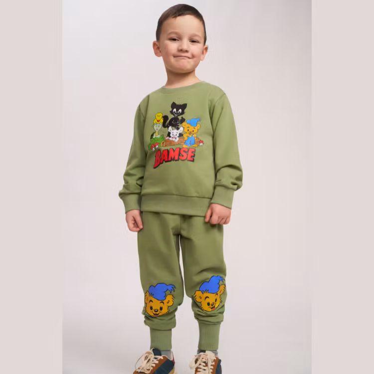 Bamse Björn collegebyxa grön