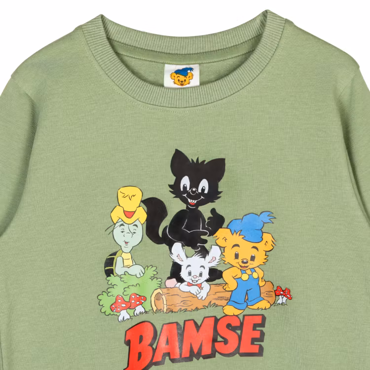 Bamse Björn collegetröja grön