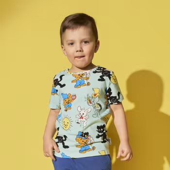 Bamse Kompisar t-shirt mintgrön
