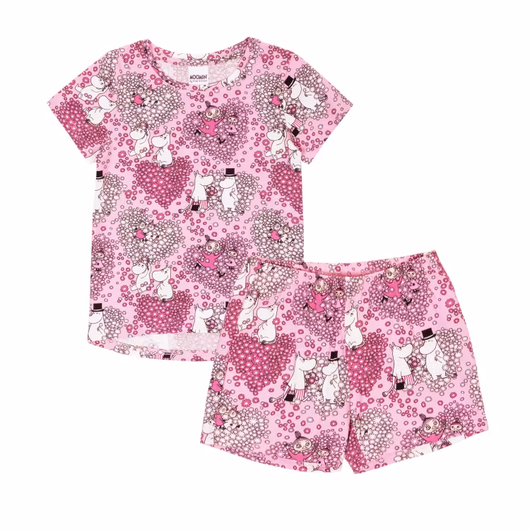 Mumin Vänner shortspyjamas rosa