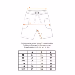 Pippi shorts gul