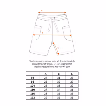 Pippi shorts gul