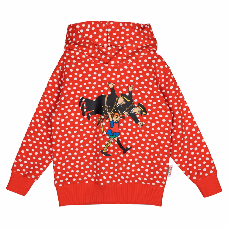 Pippi Prickigt huvtröja röd