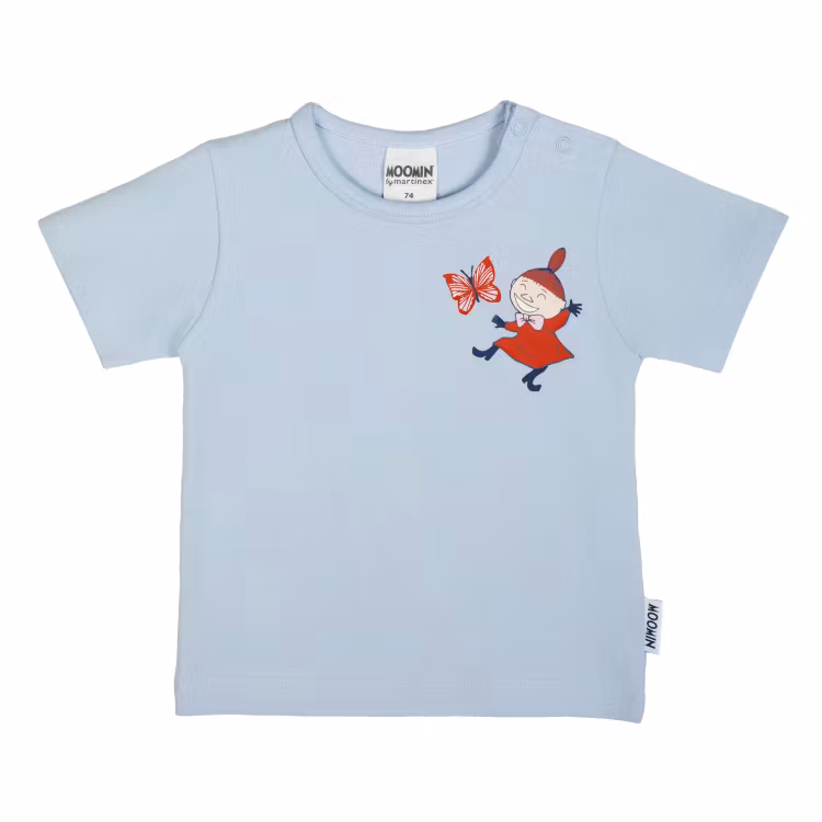 Mumin Fjärilspark t-shirt baby ljusblå