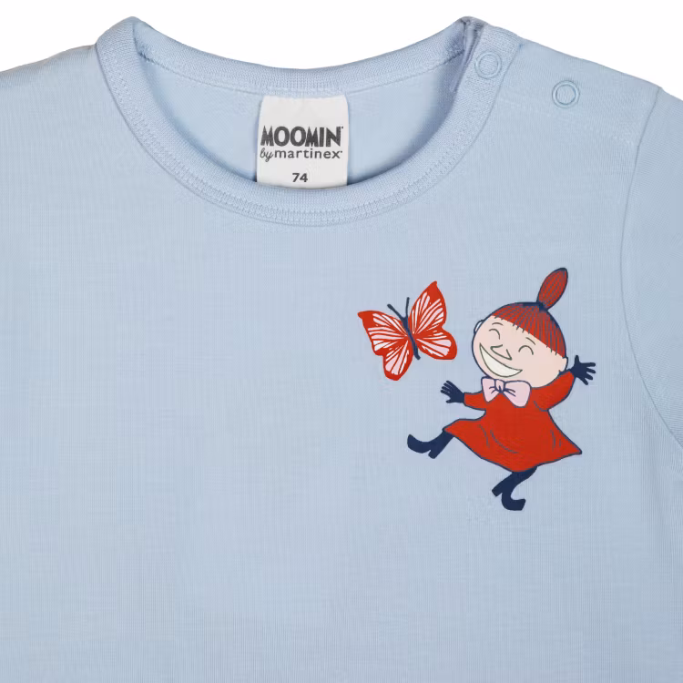 Mumin Fjärilspark t-shirt baby ljusblå