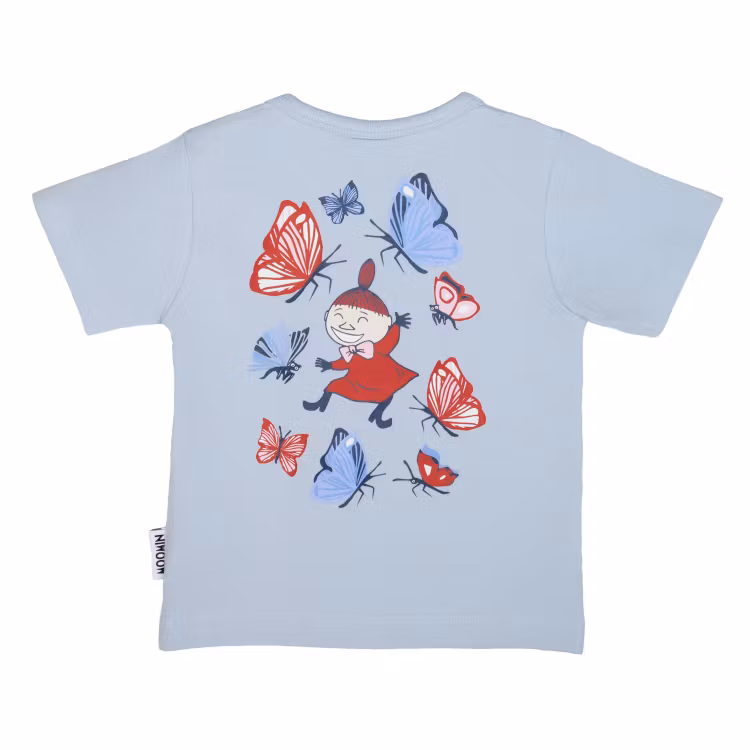 Mumin Fjärilspark t-shirt baby ljusblå