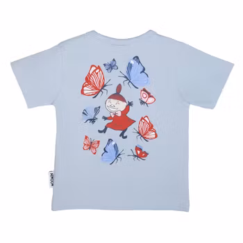 Mumin Fjärilspark t-shirt baby ljusblå