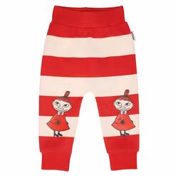 Mumin Snäckstrand byxa baby röd/vit