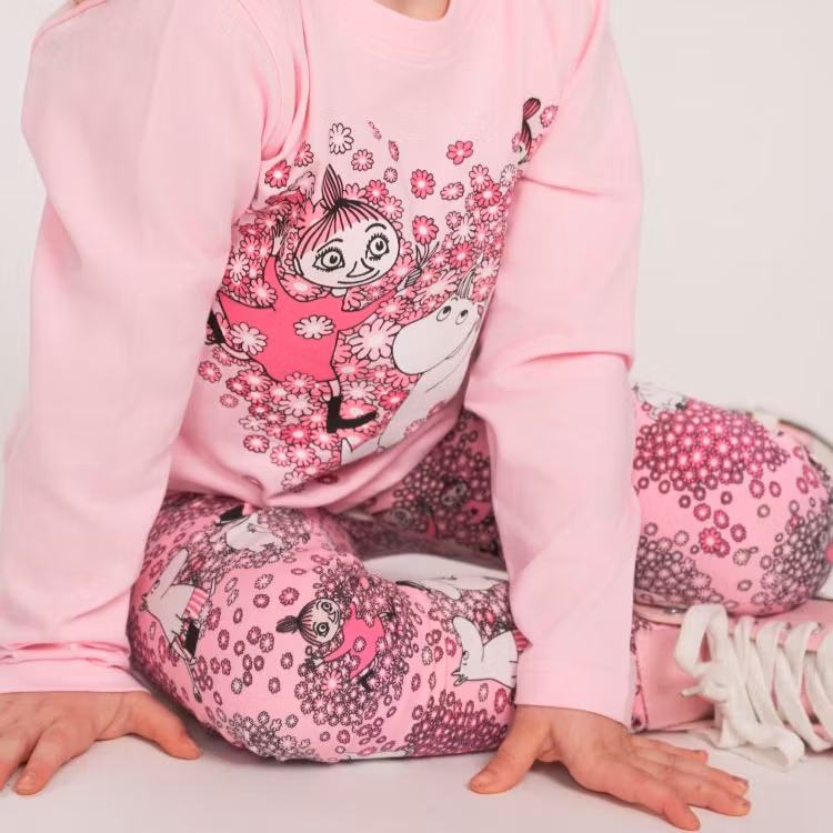 Mumin Vänner leggings rosa