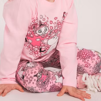 Mumin Vänner leggings rosa