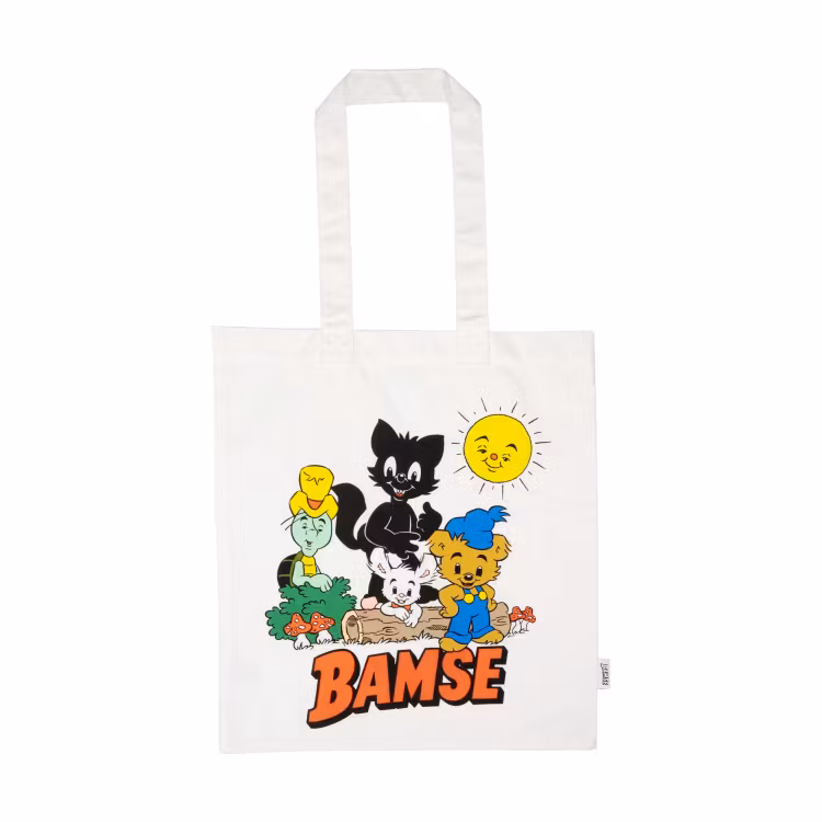 Bamse tygkasse vit