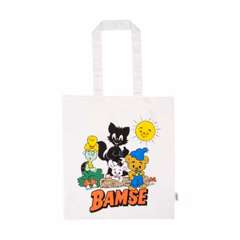 Bamse tygkasse vit