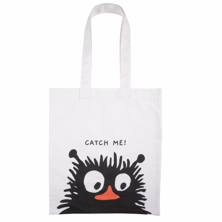 Mumin Catch me ekoväska vit
