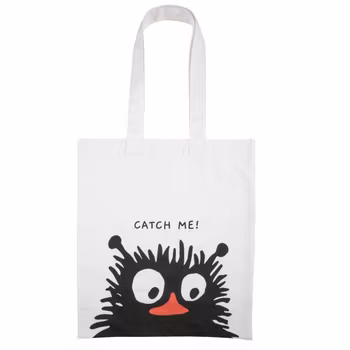 Mumin Catch me ekoväska vit
