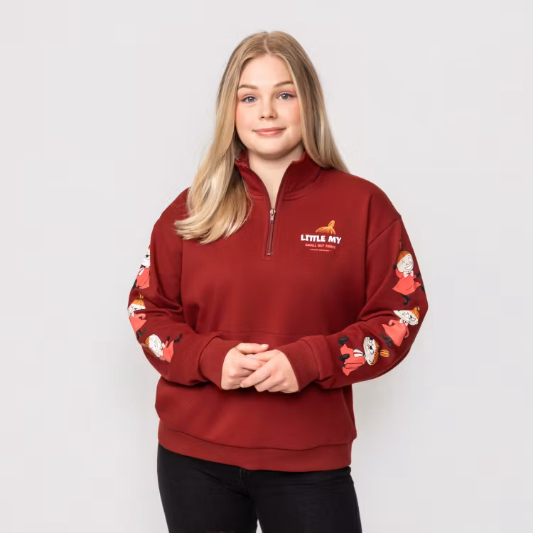 Mumin Lempi collegetröja Little My röd
