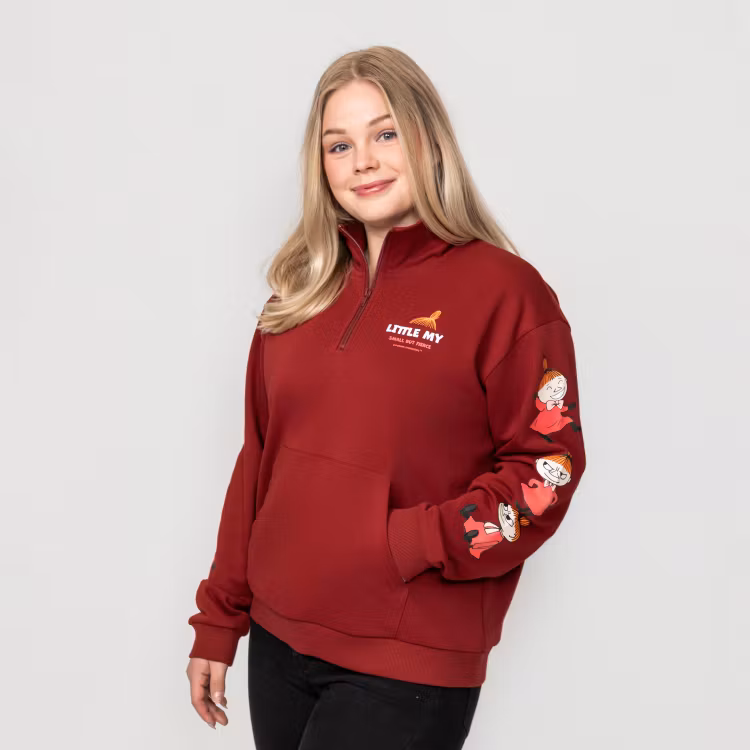 Mumin Lempi collegetröja Little My röd