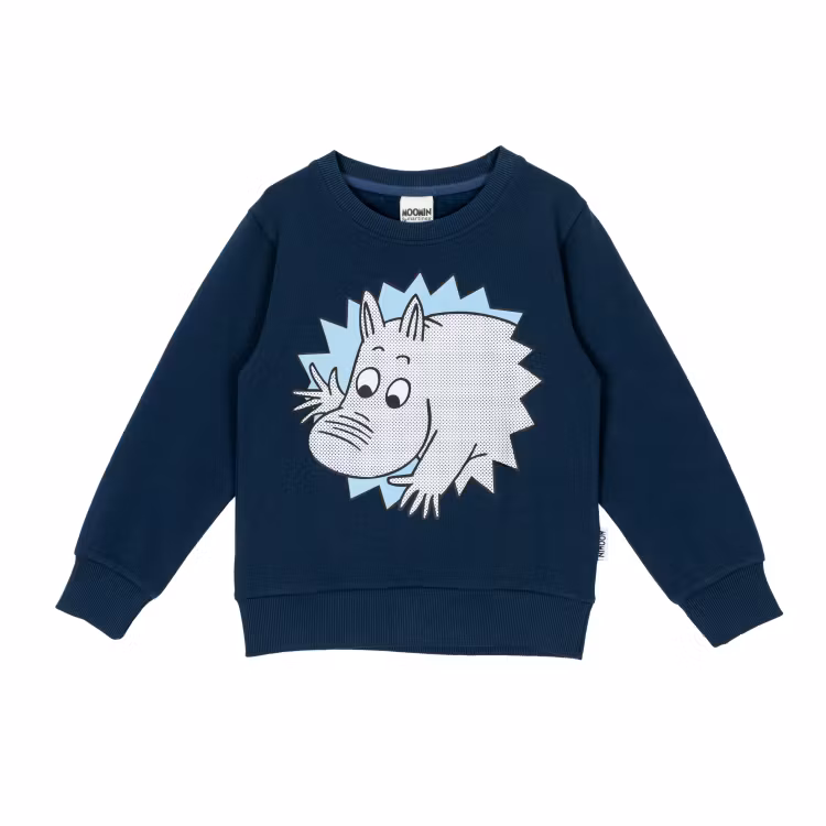 Mumin Hej Mumin collegetröja mörkblå