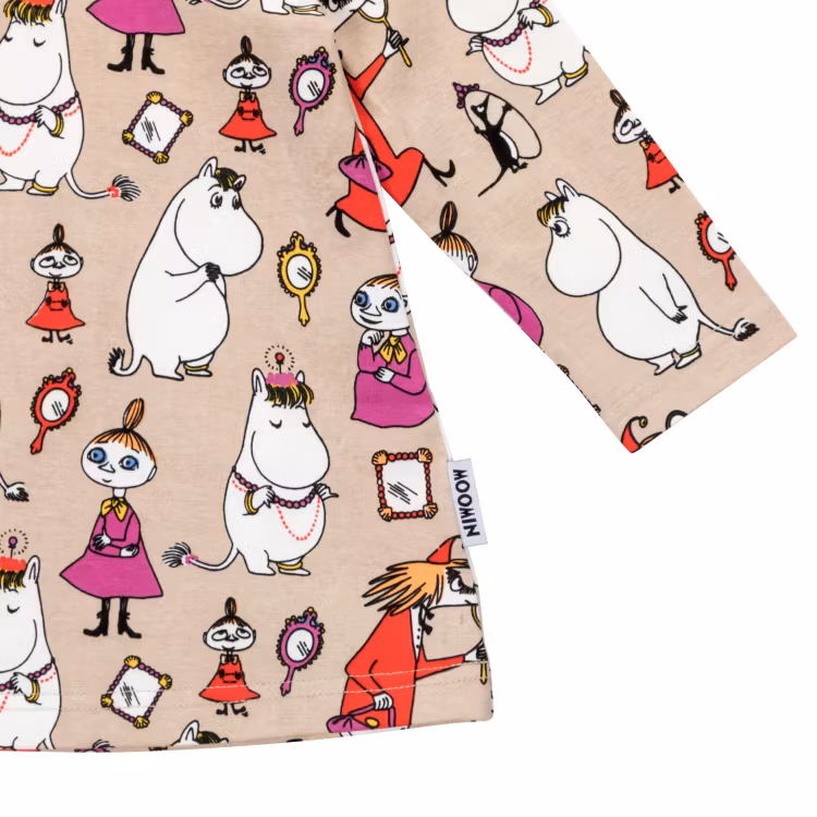 Mumin Speglar klänning baby beige
