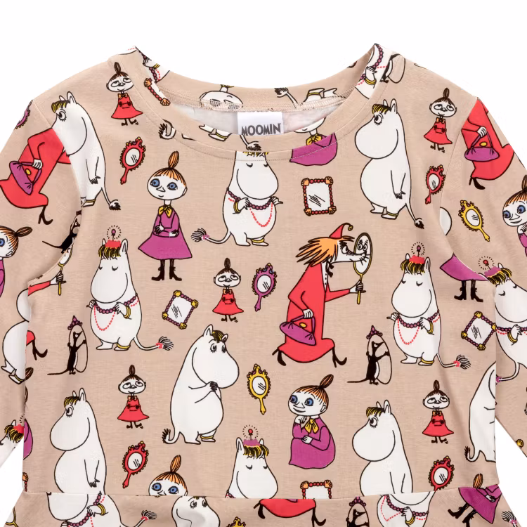 Mumin Speglar klänning beige