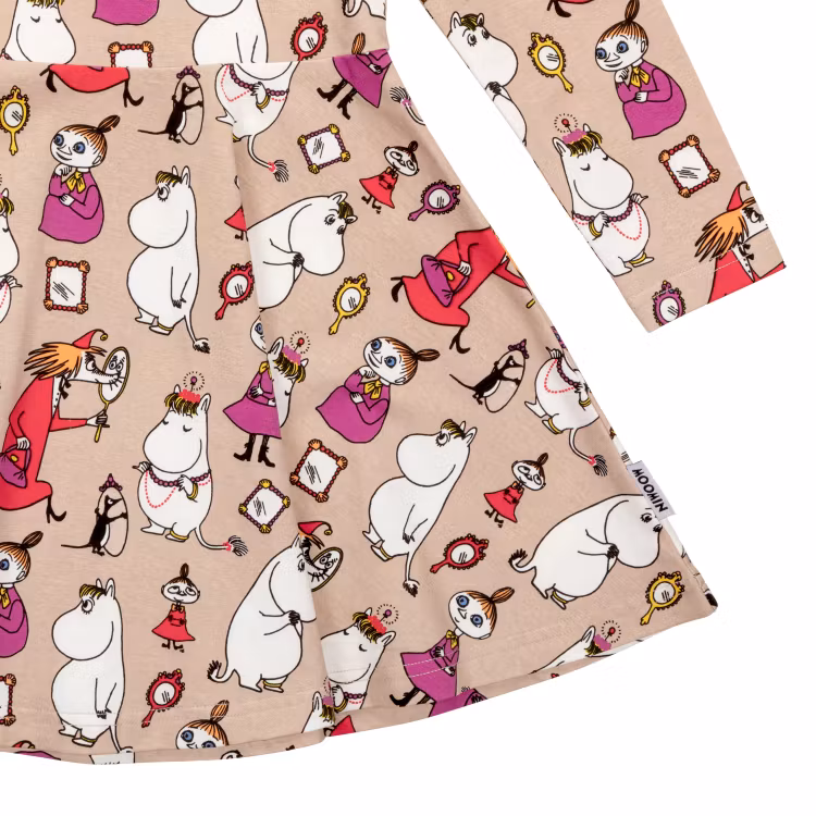Mumin Speglar klänning beige