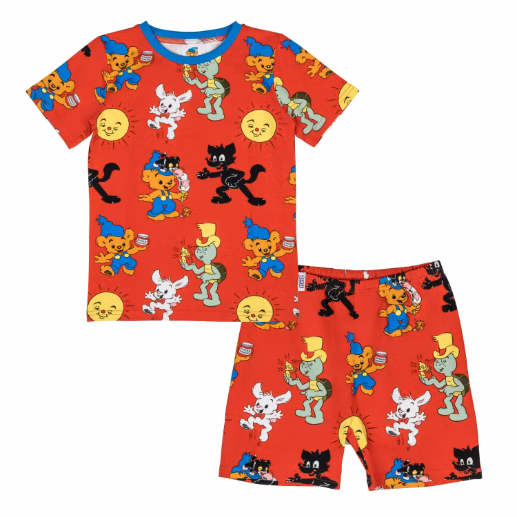 Bamse Kompisar shortspyjamas röd