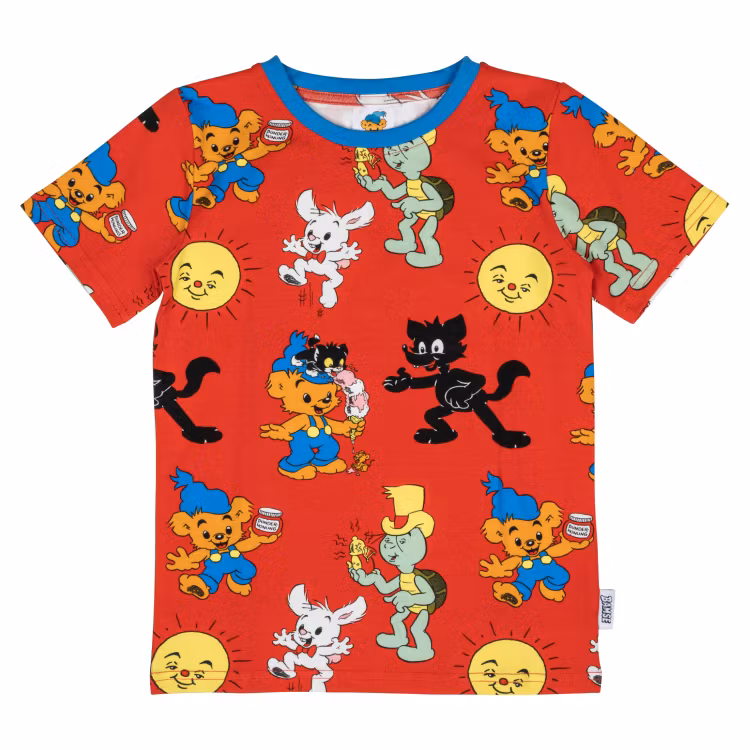 Bamse Kompisar shortspyjamas röd