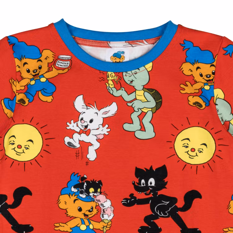 Bamse Kompisar shortspyjamas röd