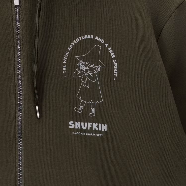 Mumin Outa munkjacka Snufkin grön