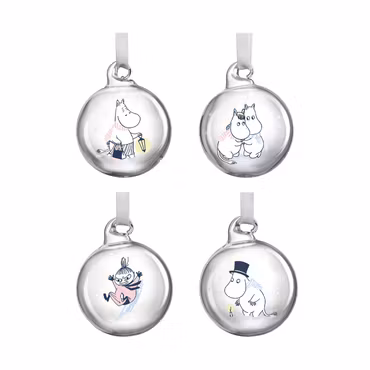 Mumin julkulor 4-pack 5 cm Let it snow