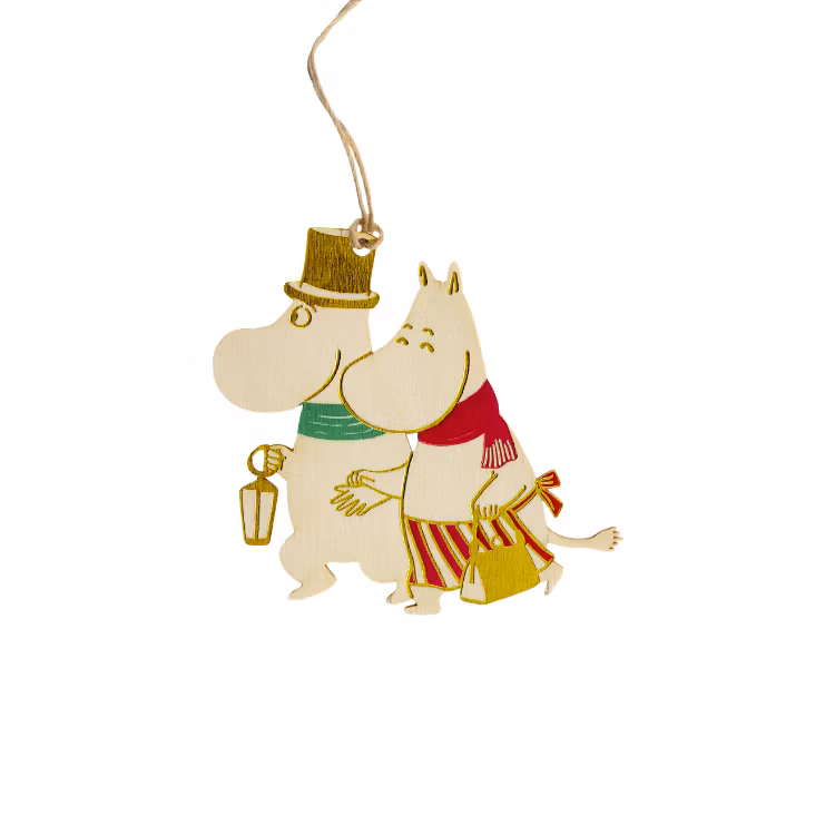 Mumin Plywood Muminmamman & Muminpappan 8,5 cm