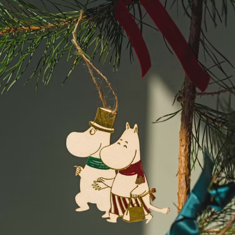 Mumin Plywood Muminmamman & Muminpappan 8,5 cm