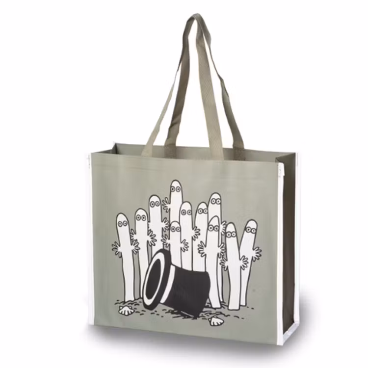 Mumin Shoppingkasse Hattifnattarna - 41x35 cm - (med reflex på sidorna)