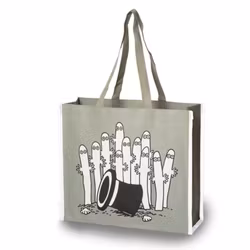 Mumin Shoppingkasse Hattifnattarna - 41x35 cm - (med reflex på sidorna)
