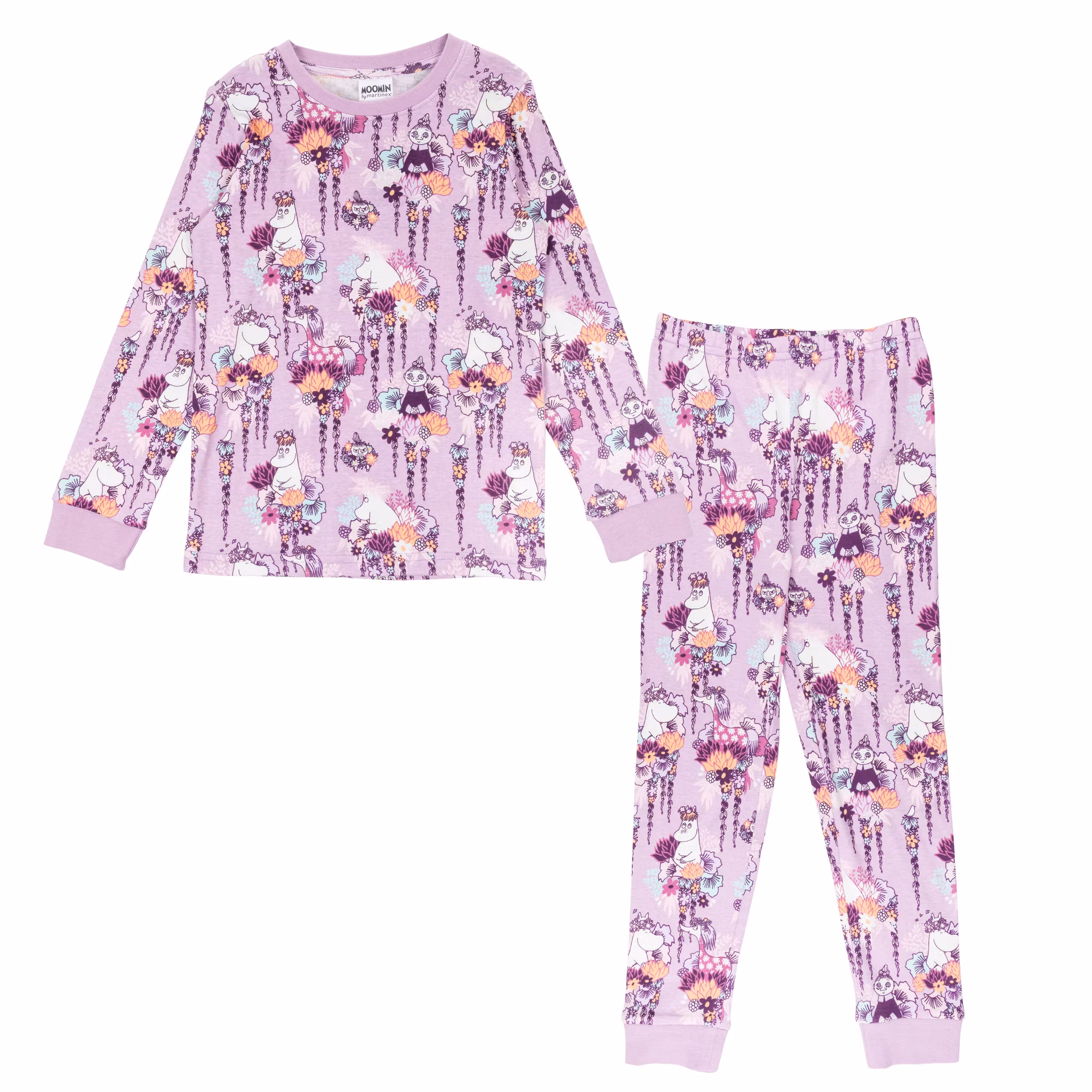 Mumin Blomkrans pyjamas lila