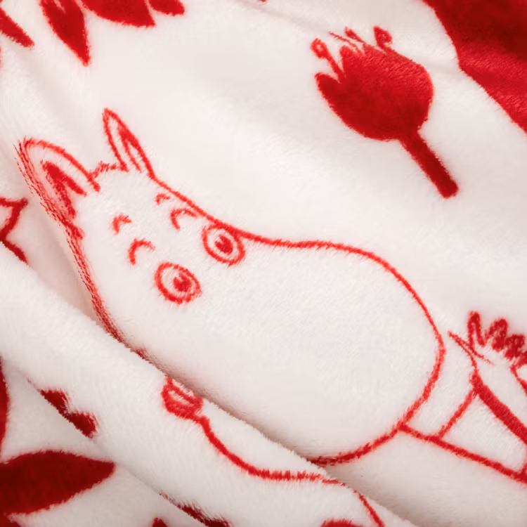 Mumin Park Fleecefilt röd