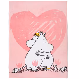 Mumin Kram Fleecefilt rosa