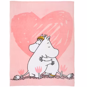 Mumin Kram Fleecefilt rosa