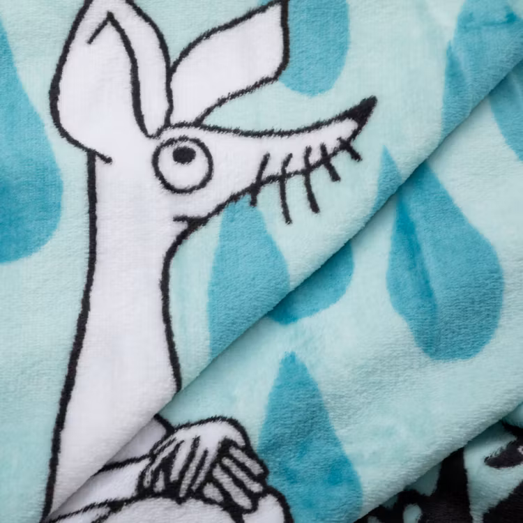 Mumin Höstdag Fleecefilt aqua