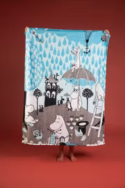 Mumin Höstdag Fleecefilt aqua