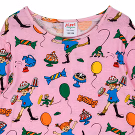 Pippi Fest nattlinne rosa - Stl. 86/92cl