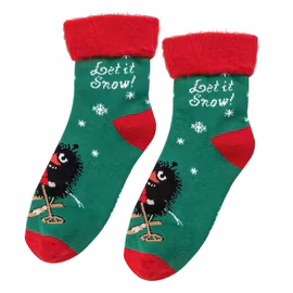 Mumin Vinter Stinky fluffiga sockor gröna