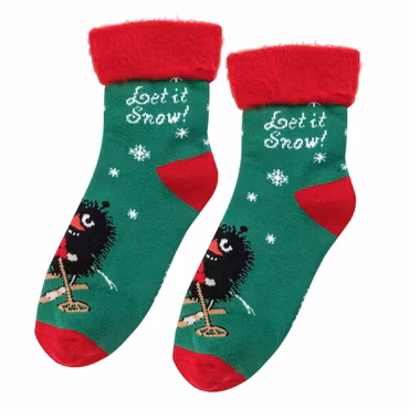 Mumin Vinter Stinky fluffiga sockor gröna