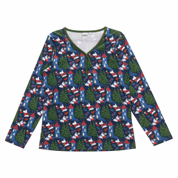 Mumin Pyjamas Rusch dam mörkblå