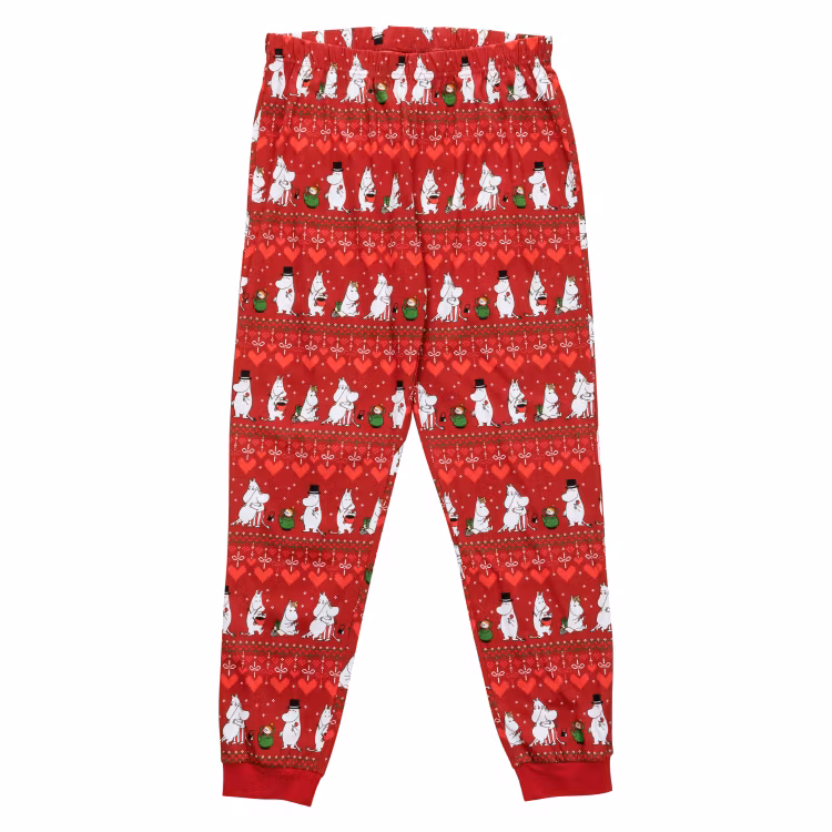 Mumin Pyjamas Vinterhjärta herr mörkröd
