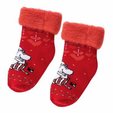 Mumin Vinterhjärta fluffiga sockor för barn