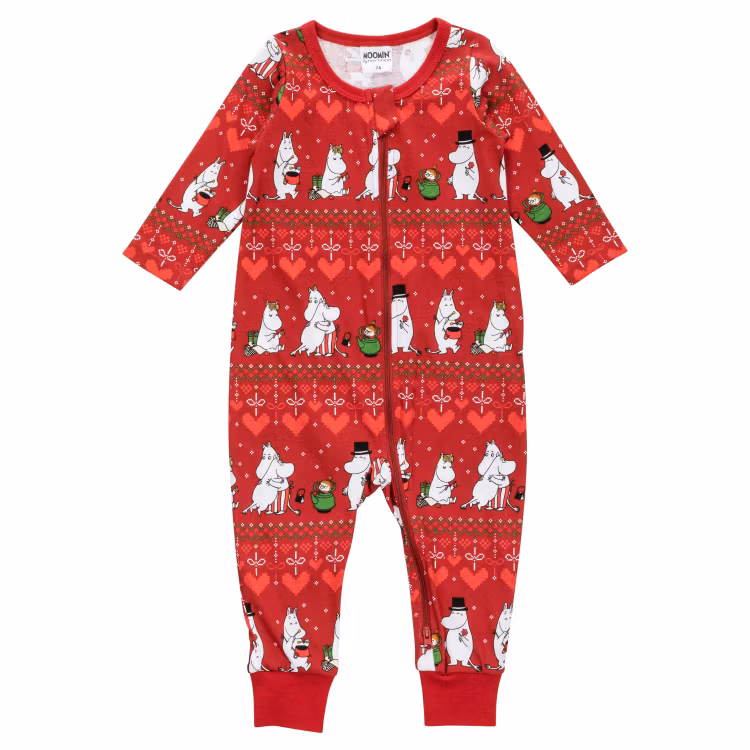 Mumin Vinterhjärta pyjamas mröd